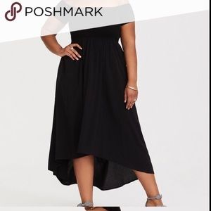 Torrid Off Shoulder High Low Dress